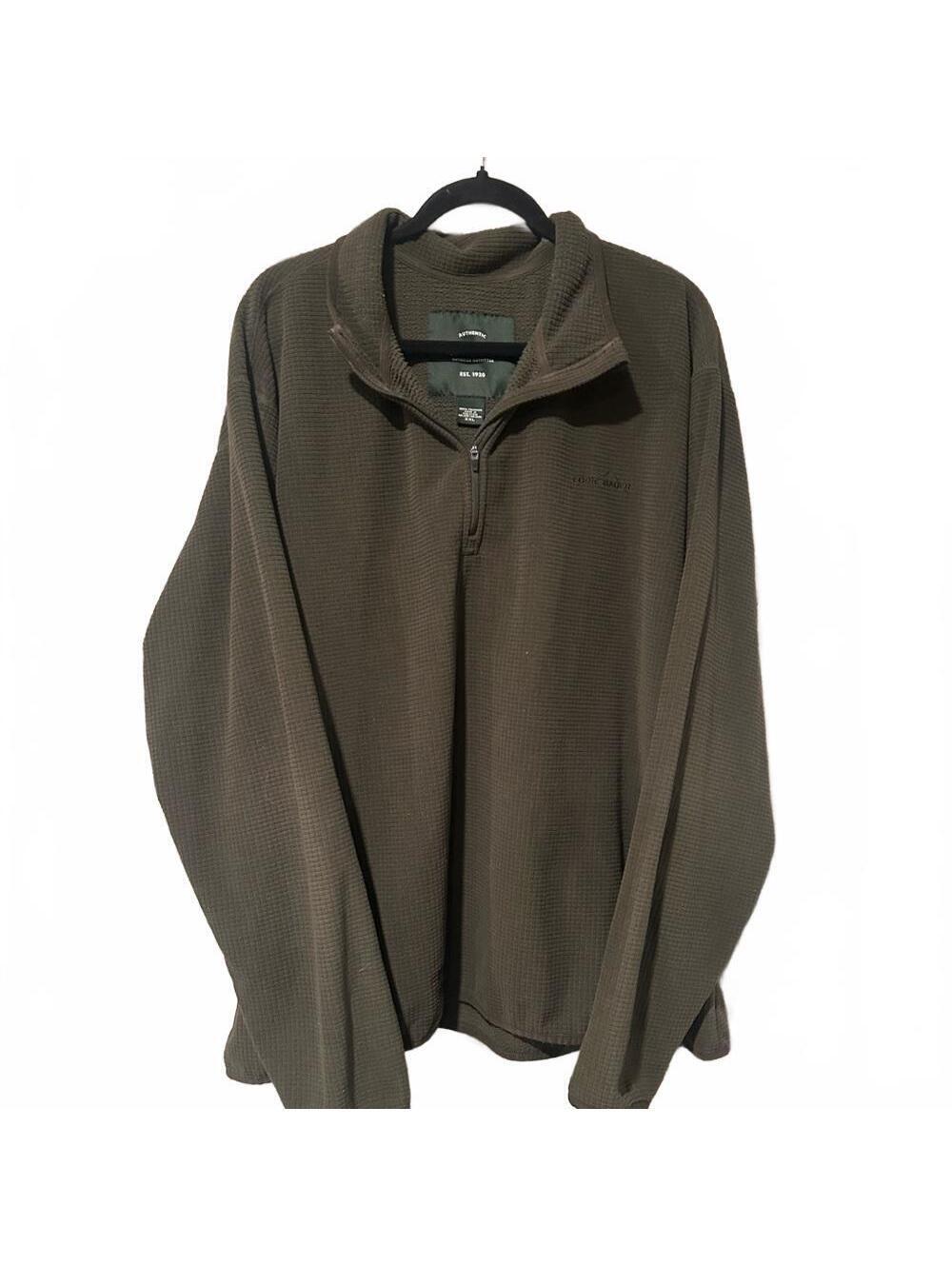 Eddie Bauer Men's Dark Green Zip-Up Sweater